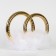 Rings with tulle and latex flower, white