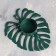 Metallic “Link” candlestick, one candle, 12.3 x 10 x 2 cm, green