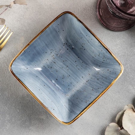 Poramic square “sapphire”, 770 ml, 14 × 6 cm, blue color, blue-1