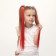 A set of patch curls "Rainbow", straight hair, on a hairpin, 2 pcs, 50 cm, red color/mix