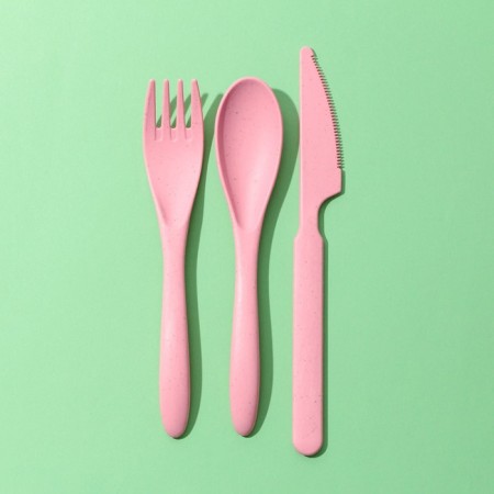 Set of cutlery "Live with taste", fork, spoon, knife-2