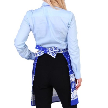 Apron "Gzhel", souvenir, with a pocket and a towel-3
