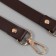 Handle for a bag, with carbines, 60 ± 1 cm × 2 cm, dark brown color