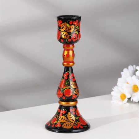 Candlestick, 20x8 cm, Khokhloma