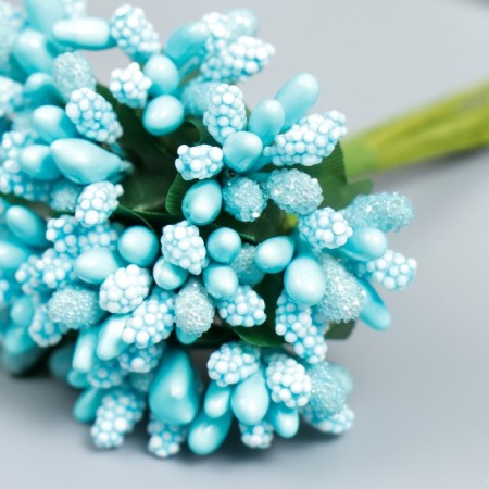 Flowers for decorating "inflorescence" Blue 1 bouquet = 12 colors 8.5 cm-2