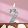Candle in the cake on the skewer "Almaz", the number "2", silver, 4.8x2.6 cm