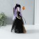 Interior doll "Witch in a black dress with lilac hair" 8.5x16x30 cm