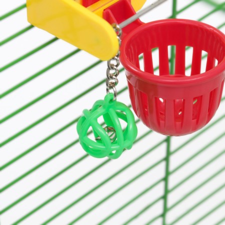 Bird toy "Basketball Ring", 9.5 x 11 x 6 cm (ball 2.5 cm, basket 4.6 cm)-4