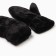 Women's mittens minku, black color, 26 cm