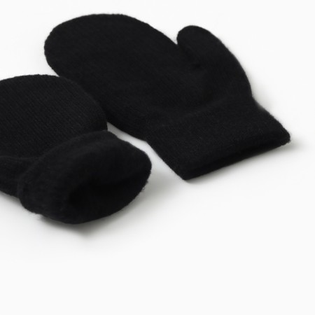 Baby mittens minku, black color, 18 cm-2