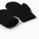 Baby mittens minku, black color, 18 cm