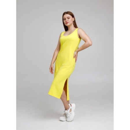 Female dress, size 48, lemon color