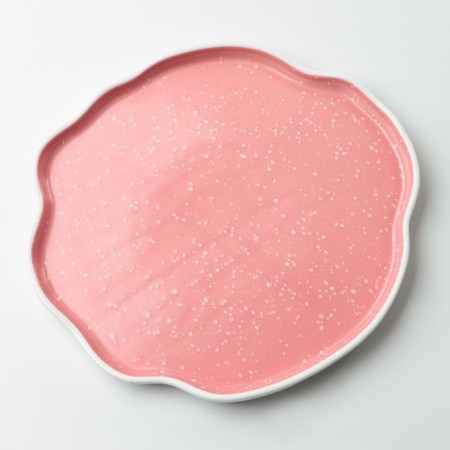 Ceramic dish for serving "pink", 27 cm, pink color-2