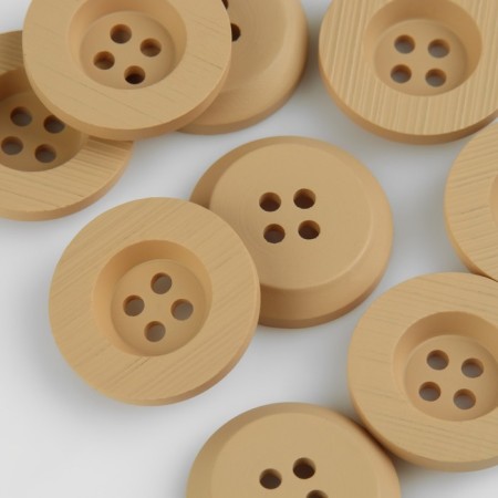 A set of buttons, 4 punctures, d = 22 mm, 10 pcs, beige color-1