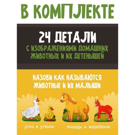 Developing board "Whose baby? Pets and birds"-4