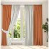 Set of curtains "Canvas", size 200x270 cm, 2 pcs, color gray, orange