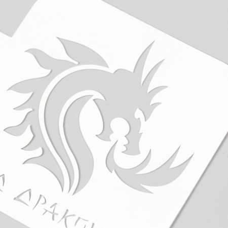 Plastic stencil "Dragon Year" 9x9 cm-2