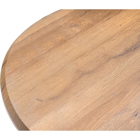 Wooden Abyilin Table Metal, Oak Votan/Black 90x90x76 cm-3