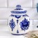 Bank for the rash Products "Cascade", 16.5cm, V-0.95l, Aut. Shibaev S., Gzhel