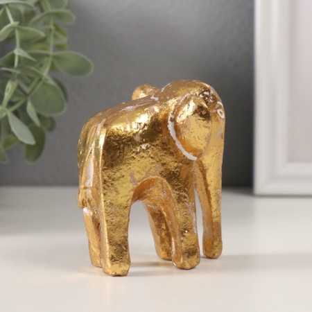 Souvenir Polystone "Abstraction. Golden Elephant" 7.2x5.2x8 cm-2