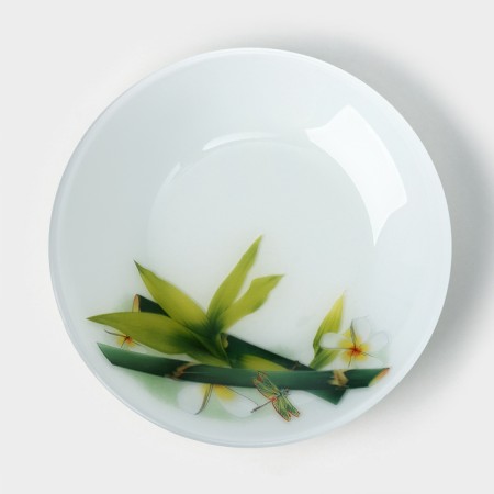 Bamboo glass plate "Bamboo", D = 20 cm