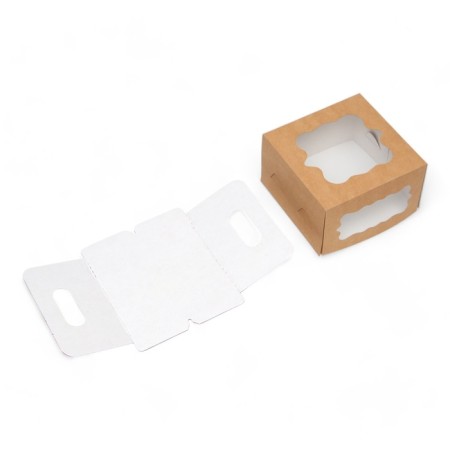 Confectionery packaging, "Bon Appetit", 2 windows, 19 x19 x11.5 cm-3