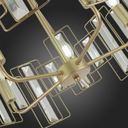 Suspended EVOLUCE lamp. Sle103403-05. Giano. 5x40 watts, E14, 56x56x28 cm, champagne color-10