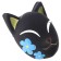 Carnival mask "Fox anime", black color