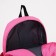 Youth backpack from textiles, 2 parts on lightning, 3 pockets, raspberry color