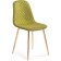 Stol on a metal frame DABL Metal/velor, gold/green 45x51x86 cm