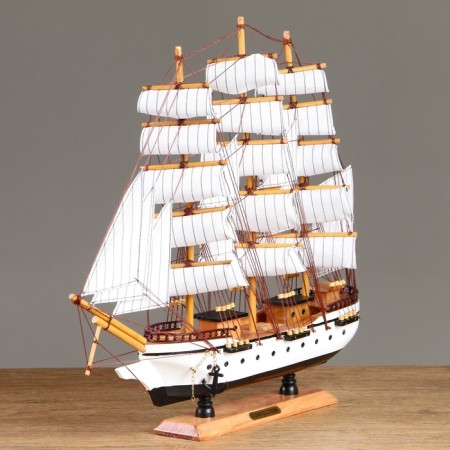 The ship "Bonavventer" with white sails, the White Corps, 49*10*43cm-2