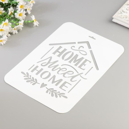 Plastic stencil "Home" 22x31 cm-1