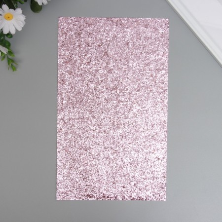 Liszt for creativity claims. Kozh "Large sparkles" Pink gold sheet 33x20 cm thick 0.84 mm-1