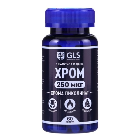 Chromium picoline 250 μg GLS for weight loss, 60 capsules of 400 mg