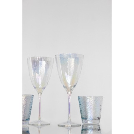 Glass glass for the wine Magistro "Pearls", 400 ml, pearly color-6