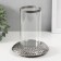 Ceramics candlestick, glass for 1 candle "True" d = 8 cm silver 14.5x14.5x17.5 cm