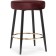 Barrier stool Plato metal/velor, black/burgundy 43x43x65 cm