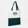 A backpack with a zipper, an outer pocket, a set of a chover, bag, green color