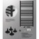Electric towel Indigo Attic, 1000x500 mm, timer, hidden installation, black