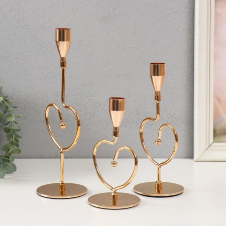 Climber Metal "Aurelius" set 3 pcs gold d = 2cm height 26; 20.5; 16.5 cm 9.5x8x26 cm-3
