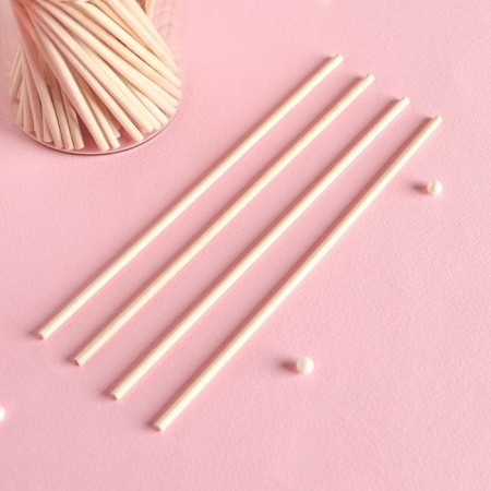 Sticks - dowels for candies, set of 100 pcs, 15 × 0.3 cm, birch-1