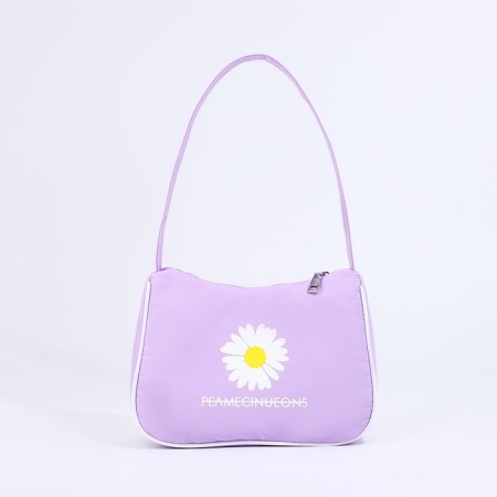 Youth bag with zipper, purple color