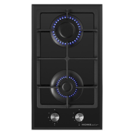 Honing panel HOMSAIR HGG323GCBK, gas, 2 burners, black