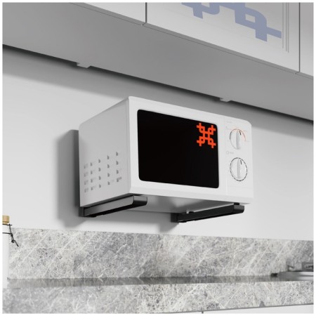 Crasstein UNITEKI DMB7Microwave for microwave microwave oven on a folding wall, steel-7