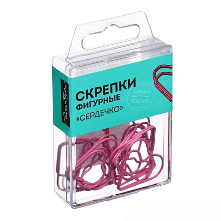 Minker Office Color Globus "Heart", 28 mm, 12 pieces, pink, Eurobox-4