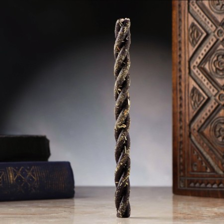 Candle-scruff "from bad habits", wormwood, nettles, St. John's wort and juniper, 16x1.2 cm, black