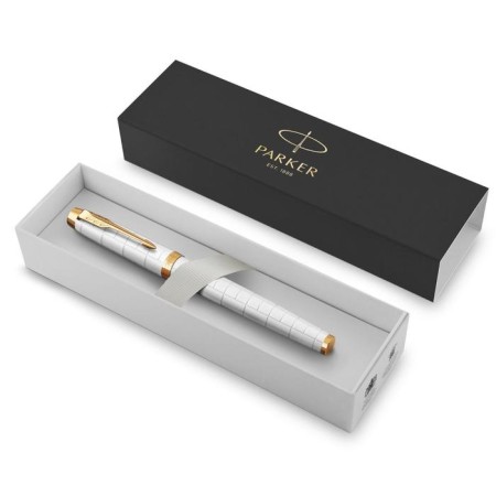 Feature handle Parker Im Premium F318 Pearl GT F, stainless steel case, blue ink-2
