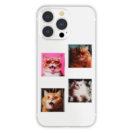 Volumetric 3D stickers on the phone "Cats", 4 pcs, 3 x 3 cm-2