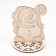 Figure on the stand "Snowman with a lollipop" natural 10.5x8.5 cm (set 2 parts)
