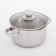 Magistro tefida stainless steel pan, 2.5 l, lid-durtered, plum nose, capsule, induction
